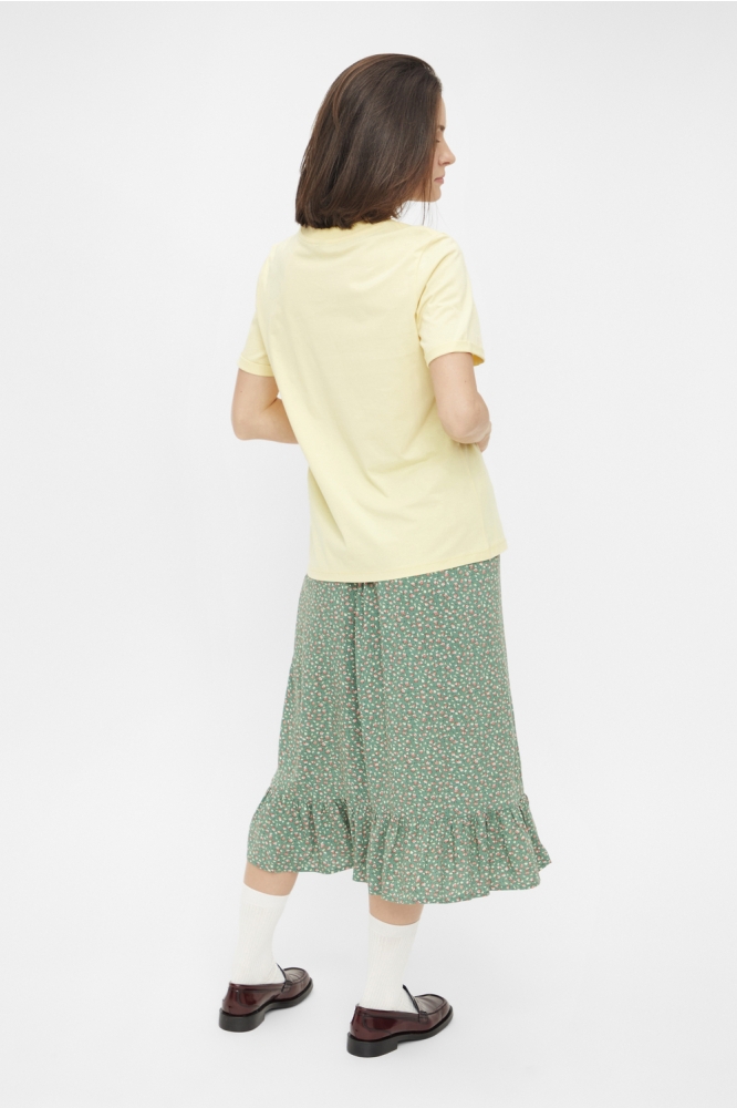 PCRIA SS FOLD UP SOLID TEE JRS NOOS 17086970 PALE BANANA
